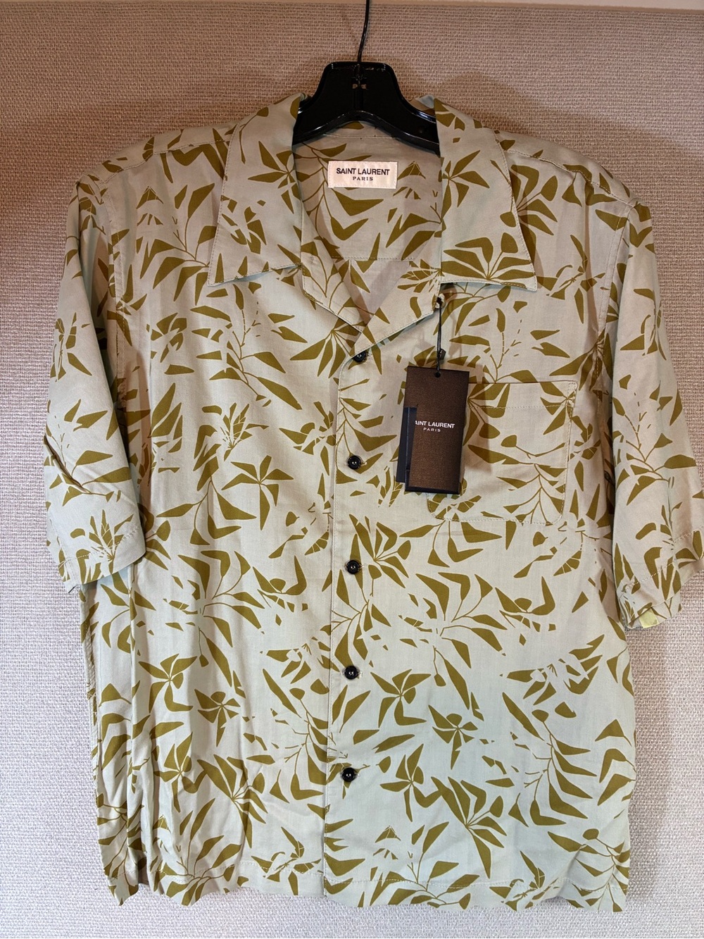 YSL Saint Laurent Men’s Palm Tree Hawaii Short Sleeve Medium Shirt - NWT $890